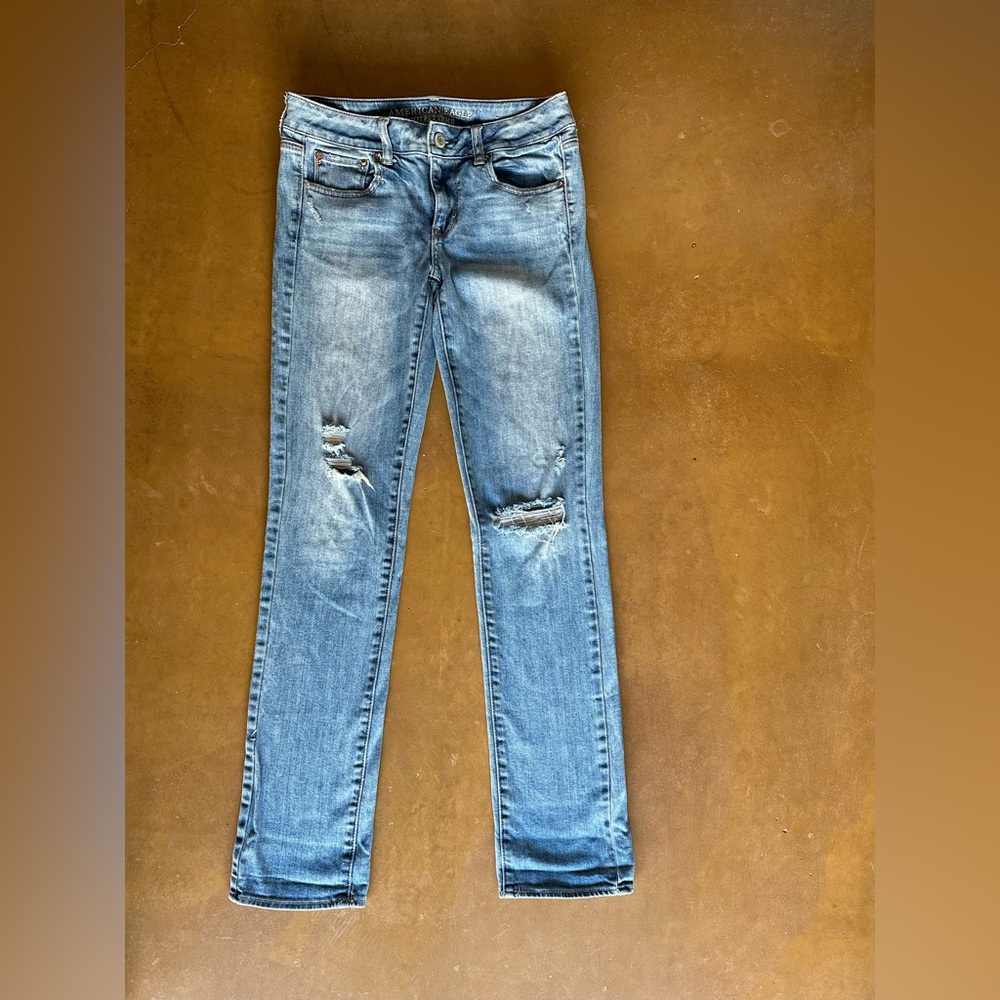 American Eagle Straight Stretch Jeans - Size 4 Long